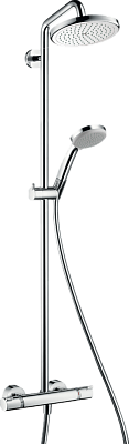 Картинка Душевая система с термостатом Hansgrohe Croma Showerpipe 220 1jet EcoSmart 9 л/мин арт. 27188000 Kerasan